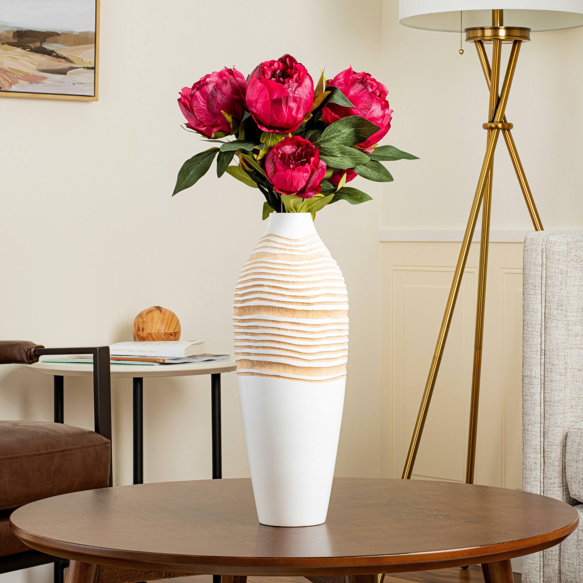 Artificial Red Peony Bush